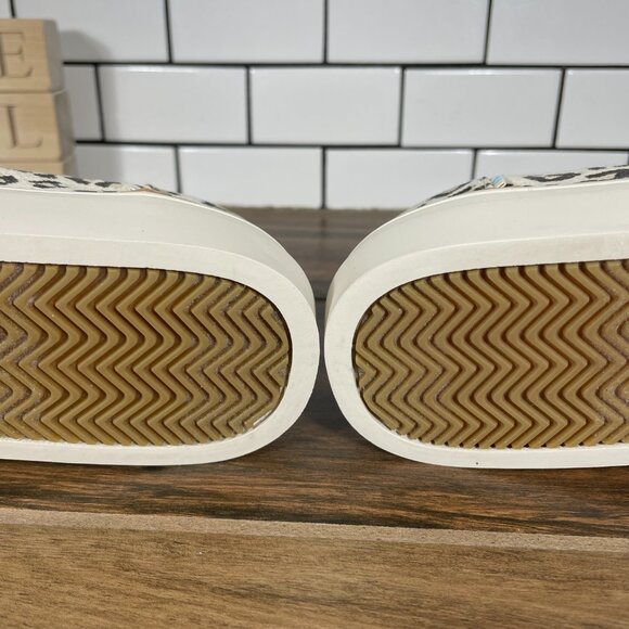 Toms Parker Womens Size 10 Shoes Egret Snow Leopard Twill Casual Comfort Slip On - Picture 9 of 13